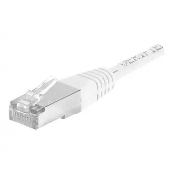 EXERTIS CONNECT Cat.6a F/UTP komutacinis kabelis, baltas, 20 m, 10 Gbps, plonas snagless apsauga 859586
