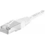 EXERTIS CONNECT Cat.6a F/UTP komutacinis kabelis, 0,5 m, baltas, 10 Gbps, RJ45, be užkabinimo