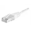 EXERTIS CONNECT Cat.6a F/UTP komutacinis kabelis, 0,5 m, baltas, 10 Gbps, RJ45, be užkabinimo