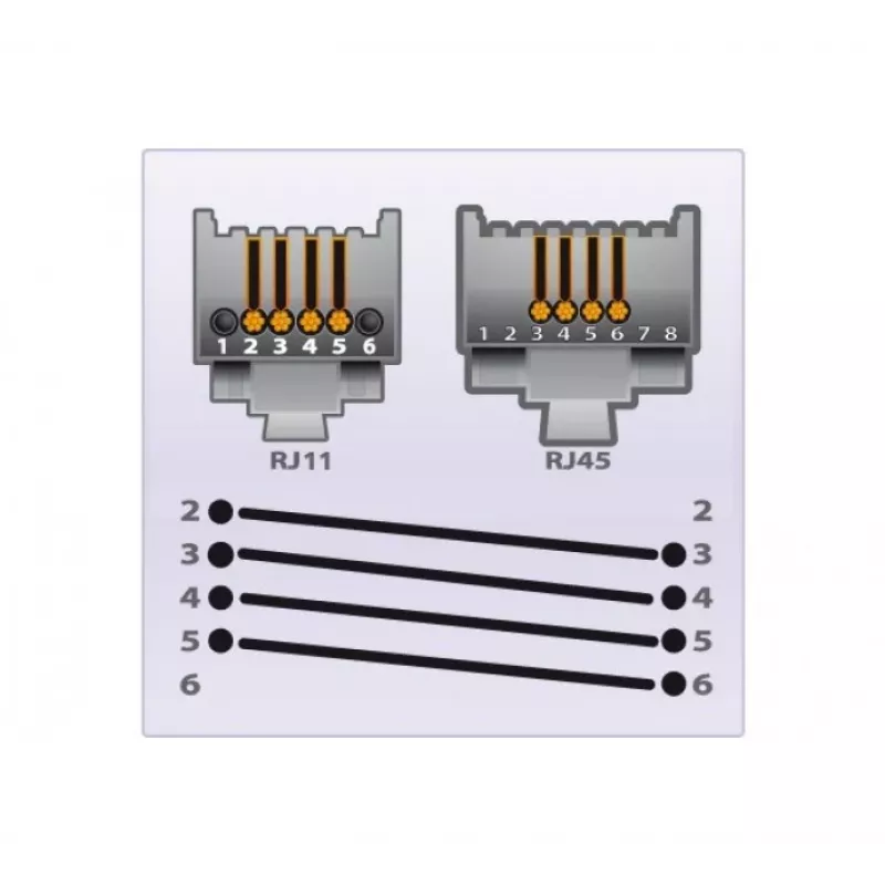 EXERTIS CONNECT telefono kabelis, juodas, 2,0 m (EXC911735)