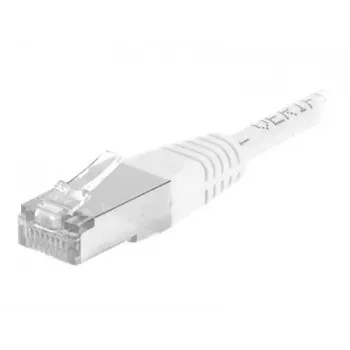 EXERTIS CONNECT CAT.6a F/UTP komutacinis kabelis, baltas, 1,0 m, 10 Gbps, Slim Boot 859578
