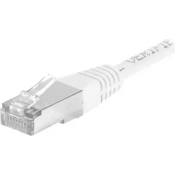 EXERTIS CONNECT Cat.6a F/UTP komutacinis kabelis, 3 m, baltas, 10 Gbps, RJ45, plonas su apsauga nuo užkabinimo 859581