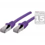 EXERTIS CONNECT Cat 6A S/FTP komutacinis kabelis, violetinės spalvos, 0,3 m, plonas įtempimo reljefas 858514
