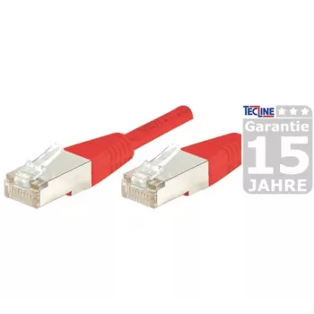 EXERTIS CONNECT S/FTP Cat6a komutacinis kabelis, 7,5 m, raudonas, plonas apsauginis gaubtas 858307