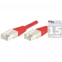 EXERTIS CONNECT S/FTP Cat6a komutacinis kabelis, 7,5 m, raudonas, plonas apsauginis gaubtas 858307