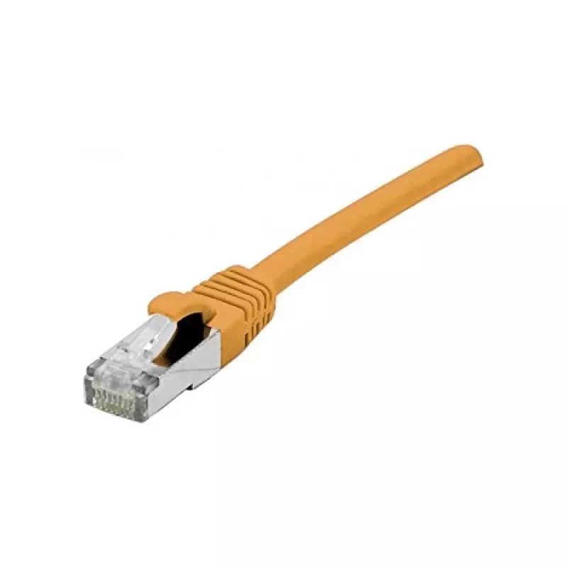 EXERTIS CONNECT Cat 6A S/FTP komutacinis kabelis, 1,0 m, oranžinės spalvos, plonas įtempimo mažinimo gaubtelis 858532