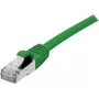 EXERTIS CONNECT Cat 6A S/FTP komutacinis kabelis, 0,5 m, žalias, plonas su apsauginiu fiksatoriumi 858435
