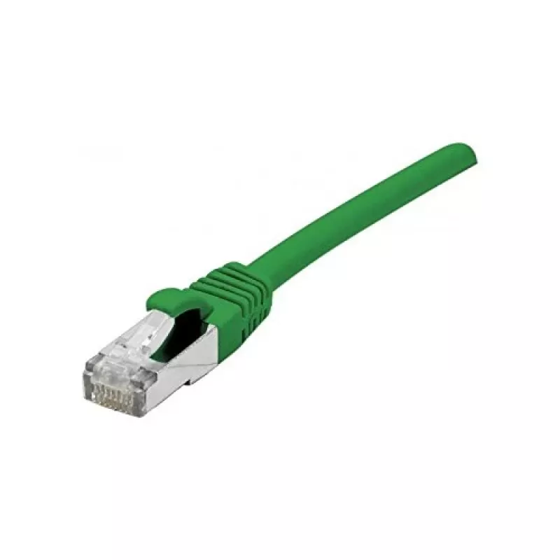 EXERTIS CONNECT Cat 6A S/FTP komutacinis kabelis, 0,5 m, žalias, plonas su apsauginiu fiksatoriumi 858435