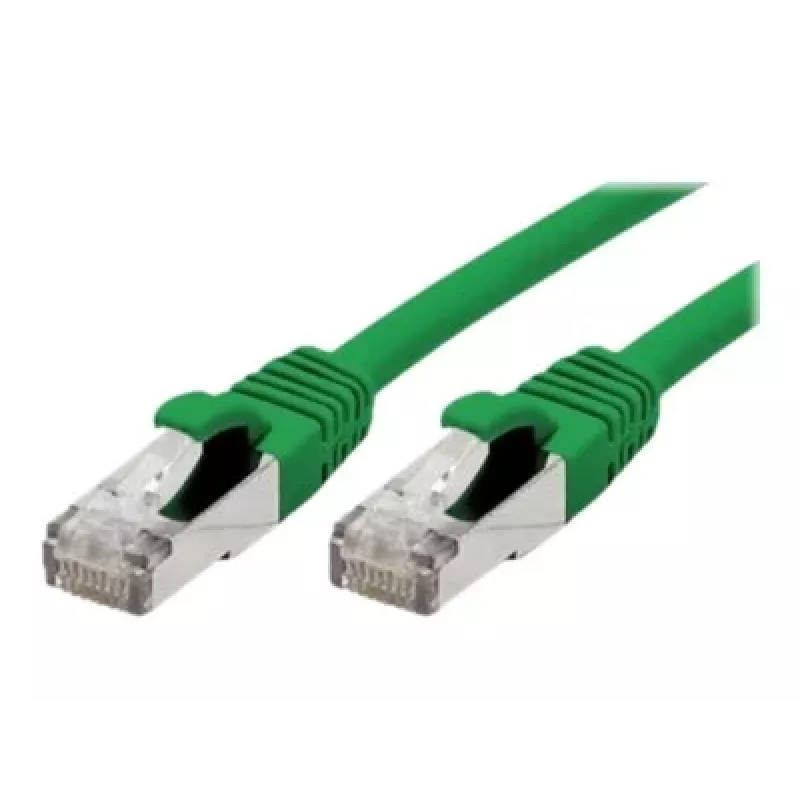 EXERTIS CONNECT Cat 6A S/FTP komutacinis kabelis, 3,0 m, žalias, plonas snagless apsauga 858439