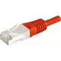 EXERTIS CONNECT CAT.6a F/UTP komutacinis kabelis, raudonas, 20 m, 10 Gbps, RJ45, plonas įtempimo mažinimo gaubtelis 859541