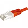 EXERTIS CONNECT CAT.6a F/UTP komutacinis kabelis, raudonas, 20 m, 10 Gbps, RJ45, plonas įtempimo mažinimo gaubtelis 859541