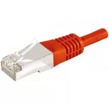 EXERTIS CONNECT CAT.6a F/UTP komutacinis kabelis, raudonas, 20 m, 10 Gbps, RJ45, plonas įtempimo mažinimo gaubtelis 859541