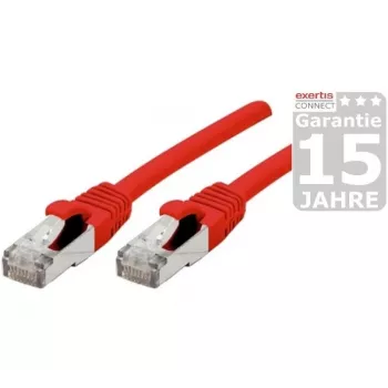 Exertis Connect Dexlan CAT 6a SFTP komutacinis kabelis, RJ-45 male to RJ-45 male, 20 m, be halogenų, lietas, snagless, raudonas 858476