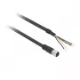 TMSS GERMANY Telemechanique Sensors M12 tiesus moteriškas PUR kabelis 5 m 4 kontaktų XZCP1141L5