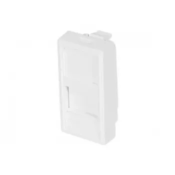 Exertis Connect Dexlan modulinis tuščias įėjimas 45 x 22,5 mm, skirtas 2 x RJ45 Keystone įtaisytam montavimui, RAL 9003 signalinė balta, 911731