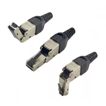 EXERTIS CONNECT RJ45 kištukas, montuojamas vietoje, Cat.6A, STP, reguliuojamas kampas (920822)