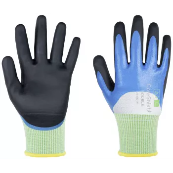 Honeywell CoreShield Double apsauginės pirštinės nuo įpjovimų, 7 dydis, dvigubai padengtos nitrilu, EN 388 D lygis, pilkos/juodos 23-0D23W/07