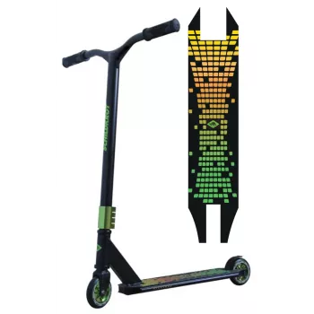 SCHILDKROT Kickless Forest Stunt Scooter, 500 x 100 mm aliuminio denis, Y-bar, 100 mm ratai, ABEC 7, nuo 8 metų, maks. 100 kg, 510432