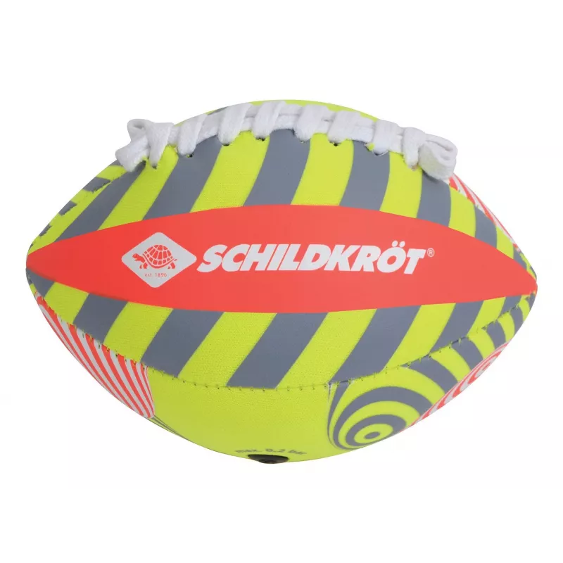 SCHILDKROT neopreninis mini amerikietiškas futbolas, 2 dydis, minkštas tekstilės paviršius, atsparus sūriam vandeniui, 1 vnt. (970346)