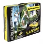 SCHILDKRÖT Slackline rinkinys 15 m geltonas, 50 mm pločio su reketiniu įtempikliu - pusiausvyros treniravimo komplektas 970701