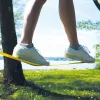 SCHILDKRÖT Slackline rinkinys 15 m geltonas, 50 mm pločio su reketiniu įtempikliu - pusiausvyros treniravimo komplektas 970701