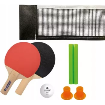 DONIC SCHILDKRÖT Mini stalo teniso rinkinys - 2 FSC raketės (140 x 90 mm), kamuoliukas, tinklelis 788460