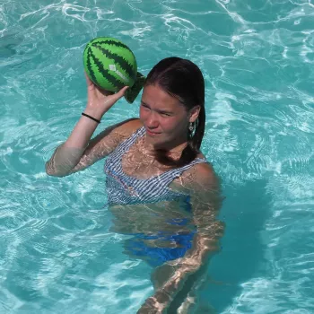 SCHILDKROT Splash Ball Watermelon vandens kamuolys, žalias, 250 mm skersmens, neslidaus paviršiaus, 1 vnt. (970292)