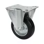 Wagner design yourself Fiksuotas ratukas RO 8104, 100 mm ratas, sidabrinis korpusas, juodas PP ratas, 100 kg apkrova 4810401