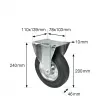 Wagner design yourself fiksuotas ratukas RO 8200 sidabrinis, 50 mm ratas, 50 kg apkrova, cinkuotas plienas 4820001