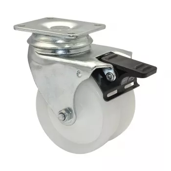 Wagner design yourself ECO RO 3277 dvigubų ratukų pasukamas ratukas 32 mm baltas/pilkas (3327701)