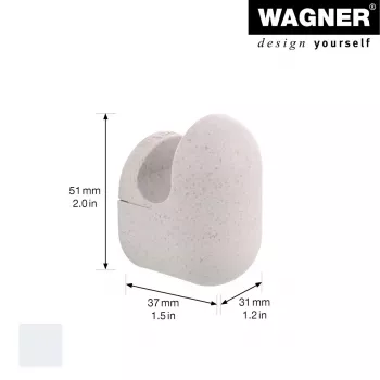 Wagner design yourself PILL sieninis kabliukas, pilkas, 1 kabliukas, tvirtinamas varžtais, plastikinis 17041321