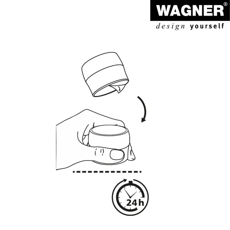 Wagner Design Yourself EH 5222 permatomas lipnus durų stabdiklis, 40 mm skersmens, 22 mm aukščio 15522211