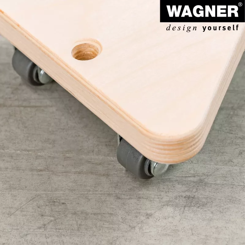 Wagner design yourself Transport Roller MM 1313 beržo 140 x 140 x 43 mm, 100 kg apkrova, 4 pasukamosios ratukės 20131301