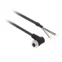 TMSS GERMANY Telemechanique Sensors M12 moteriškas tiesus 4 kontaktų PUR kabelis, 2 m, juodas XZCP1241L2