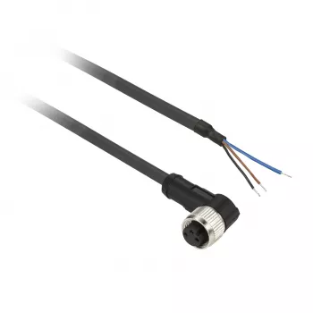 TMSS GERMANY Telemechanique Sensors M12 moteriškos jungties iš anksto prijungtas kabelis, 4 kontaktų, 5 m PUR, juodas, tiesus, IP67/IP65/IP69K, 4 A, 250 V AC/DC, OsiSense XZ serija - XZCP0666L5