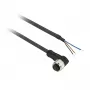 TMSS GERMANY Telemechanique Sensors M12 moteriškos jungties iš anksto prijungtas kabelis, 4 kontaktų, 5 m PUR, juodas, tiesus, IP67/IP65/IP69K, 4 A, 250 V AC/DC, OsiSense XZ serija - XZCP0666L5