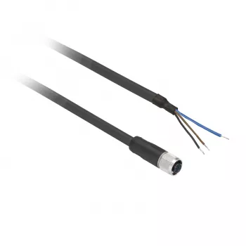 TMSS GERMANY Telemechanique Sensors M12 tiesi moteriškoji 5 kontaktų 5 m PVC jutiklio kabelis XZCP0566L5