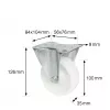 Wagner design yourself Transportgeraete-Bockrolle RO 8500 silber (4850001) fiksuotas ratukas 80 mm 100 kg