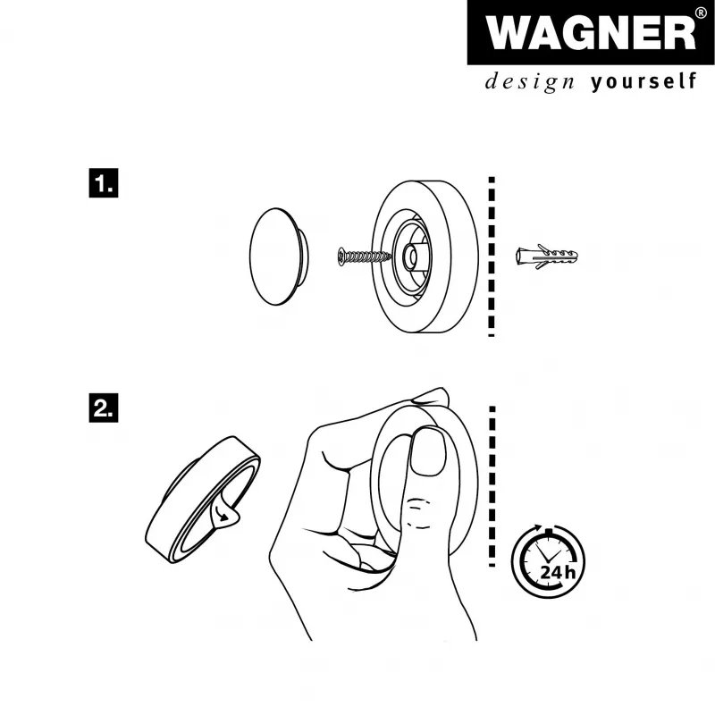 Wagner design yourself EH 5138 durų stabdiklis, lieto cinko, kietos gumos, matinis nikeliuotas (15513811)