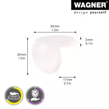 Wagner design yourself EH 2135 kampų apsauga iš plastiko Ø 3,5 cm, 4 vnt. (15213599)