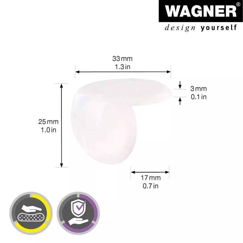 Wagner design yourself EH 2135 kampų apsauga iš plastiko Ø 3,5 cm, 4 vnt. (15213599)