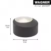 Wagner Design Yourself EH 5181 grindų durų stabdiklis, cinko lydinio su guminiu amortizatoriumi, matinis nikelis, 50 mm 15518111
