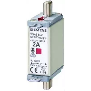 Siemens 3NA6824 NH tipo saugiklis, 000 dydis, 80 A, 500 V AC/250 V DC, gG