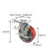 Wagner design yourself sunkiasvoris sukamas ratukas RO 0115 raudonas 100 mm 150 kg 4011501