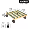 WAGNER design yourself augalų vežimėlis GH0653 kvadratinis medinis 29x8 cm 20065301