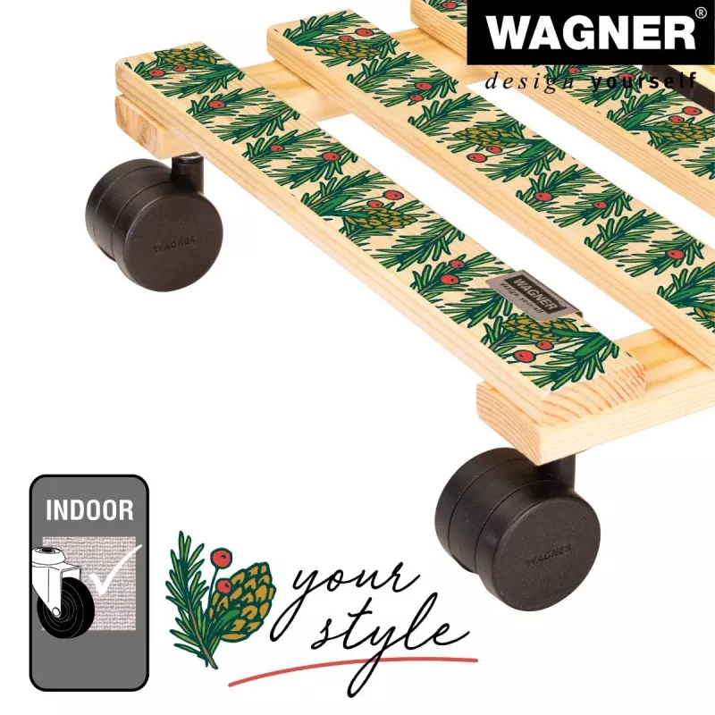 WAGNER design yourself augalų vežimėlis GH0653 kvadratinis medinis 29x8 cm 20065301