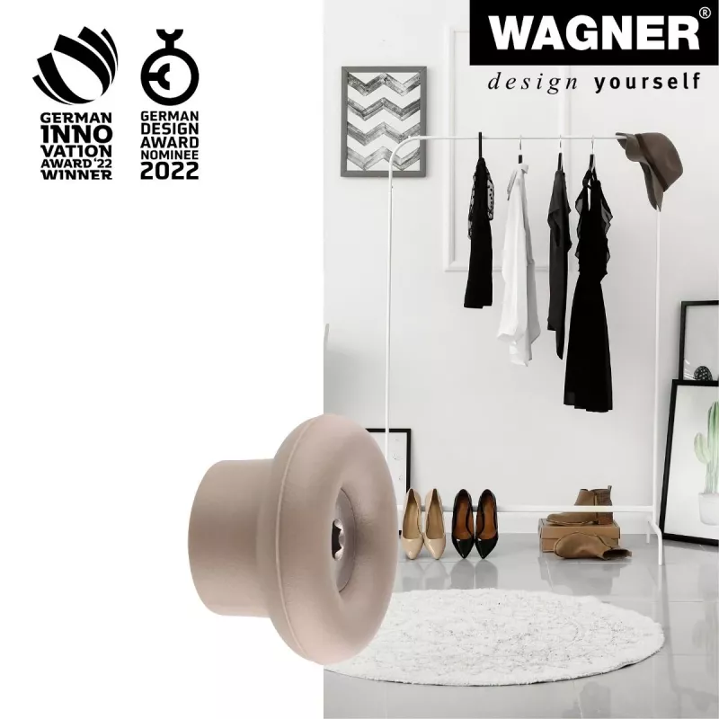 Wagner design yourself DOT drabužių kablys, taupe spalvos, 1 kablys, cinko lydinio, montuojamas varžtais 17022121