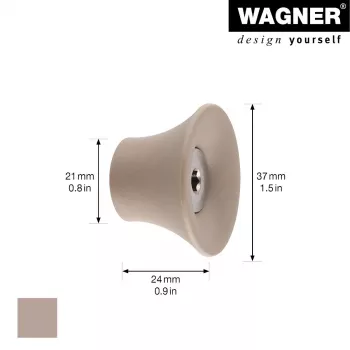 Wagner design yourself TULIP drabužių kablys, taupe spalvos, 1 kablys, cinko lydinio liejimas, sieninis, 10 kg apkrova 17032121