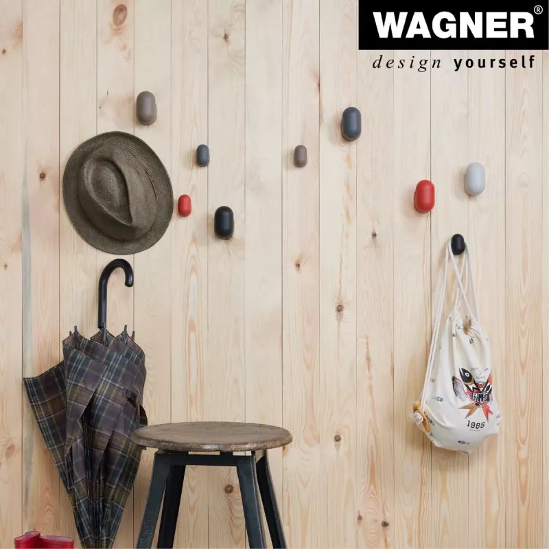 Wagner design yourself PILL drabužių kabykla, 1 kablys, juoda, aliuminis, sieninė, 40 mm 17040221