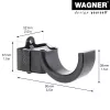 Wagner design yourself drabužių kabykla WH 2097 su 1 kabliu, juoda, 1 vnt.